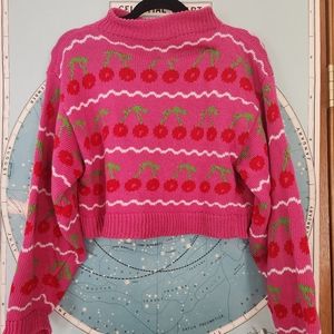 Gmmrs cherry wiggle cotton sweater